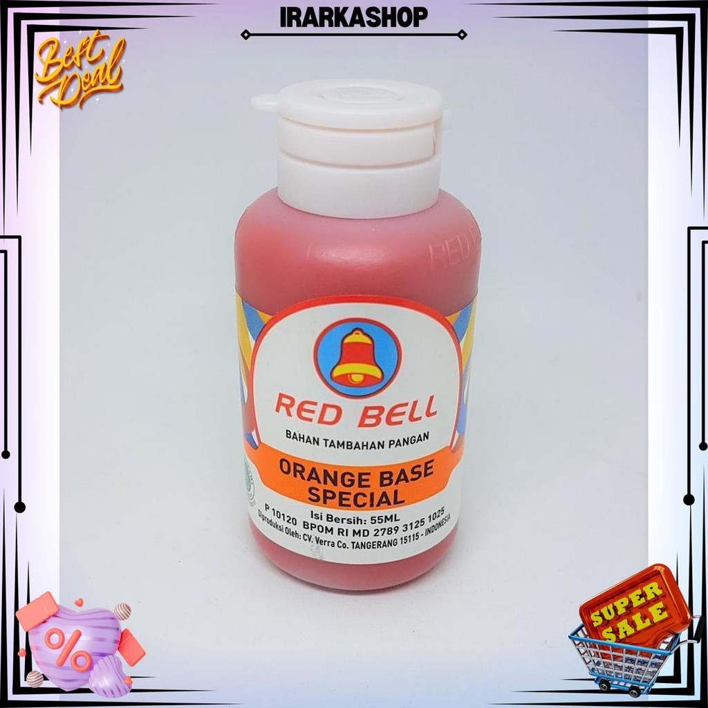 

Perasa Dan Pewarna Red Bell Rasa Orange Base Special 55Ml Bj Promo Puncak