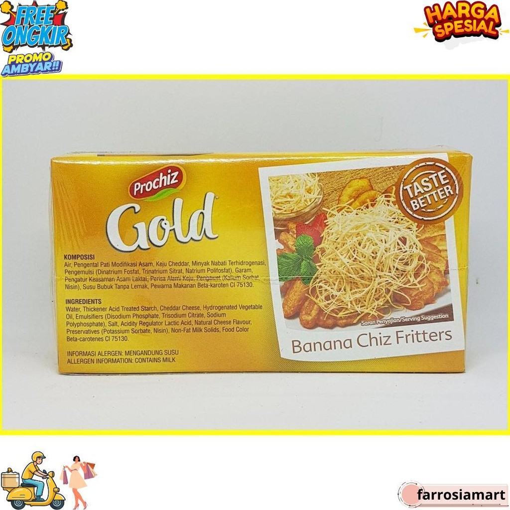 

Keju Prochiz Gold Cheddar 170 Gr Bj Terlaris