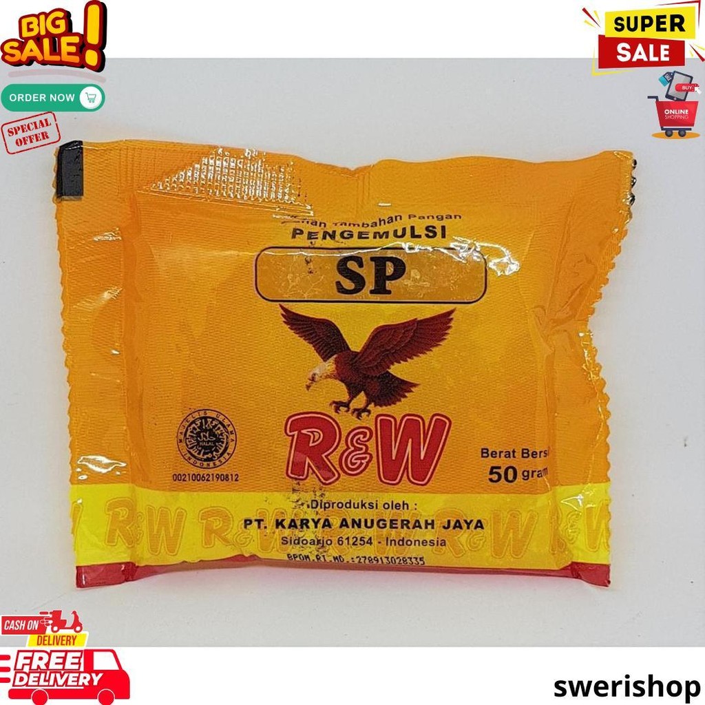 

Emulsifier Kue/Pengemulsi Kue/ Sp 50 Gr R&W Rajawali Bj Best Seller