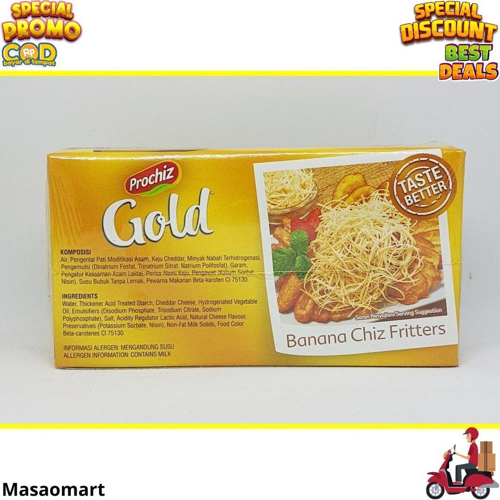 

Keju Prochiz Gold Cheddar 170 Gr Bj Promo 1.1