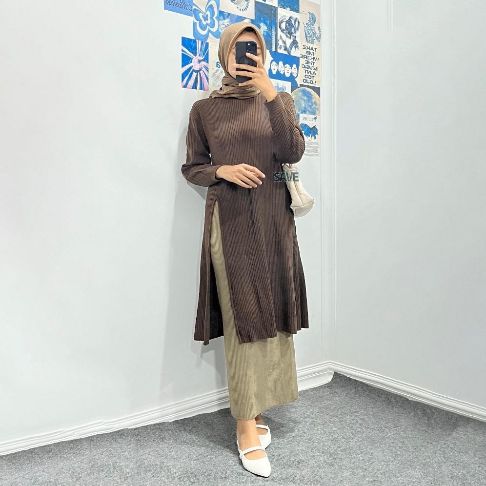 Amira Tunik Knit Atasan Tunik Rajut