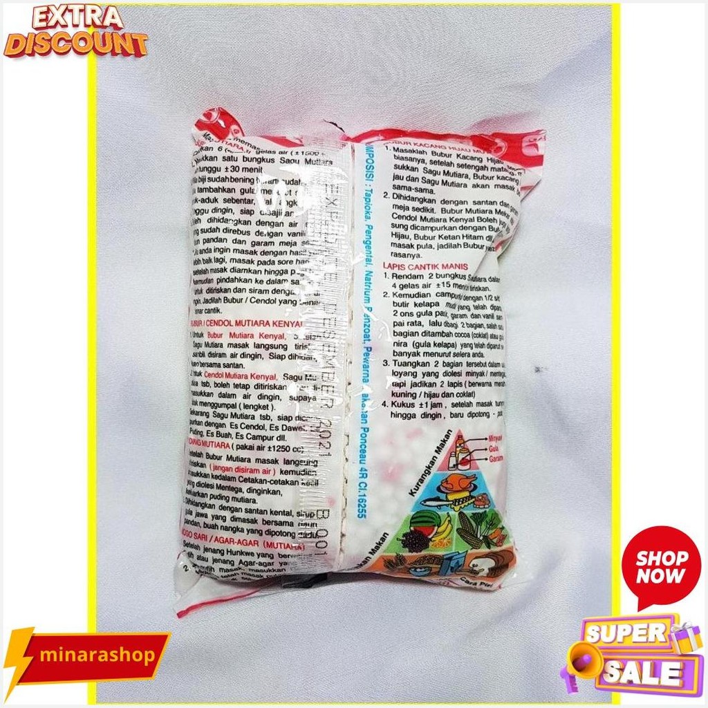 

Sagu Mutiara Cap Kucing 100 Gr - Sagu Mutiara Siap Kirim