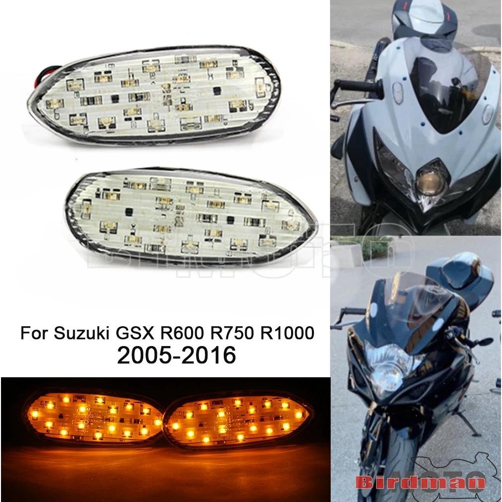 Front Led Mirror Block Turn Off Signal Indicato Light For Suzuki Gsx R600 R750 Gsx-R600 Gsx-R750 200