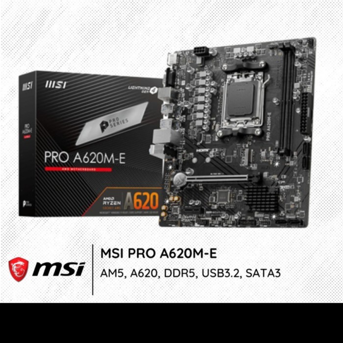 BISA GOSEND MOTHERBOARD A620M MSI PRO A620M-E DDR5 SOKET AM5