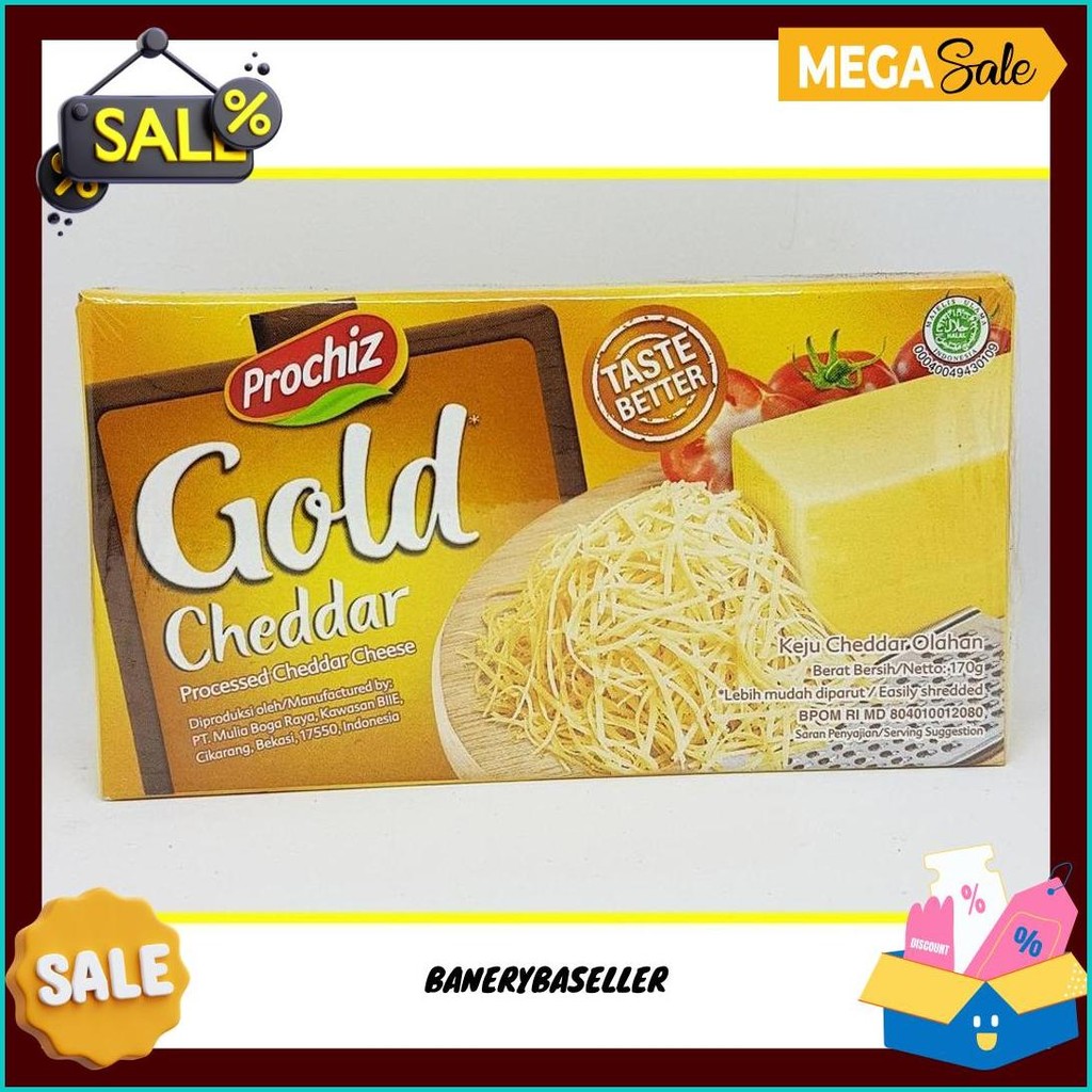 

Keju Prochiz Gold Cheddar 170 Gr Siap Kirim