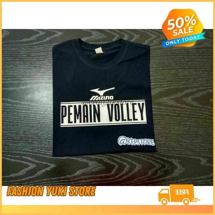 KAOS TSHIRT BAJU COMBED 30 DISTRO MIZUNO PEMAIN VOLLEY VOLI OBRAL POLOS CUSTOM  INDONESIA PRIA WANIT