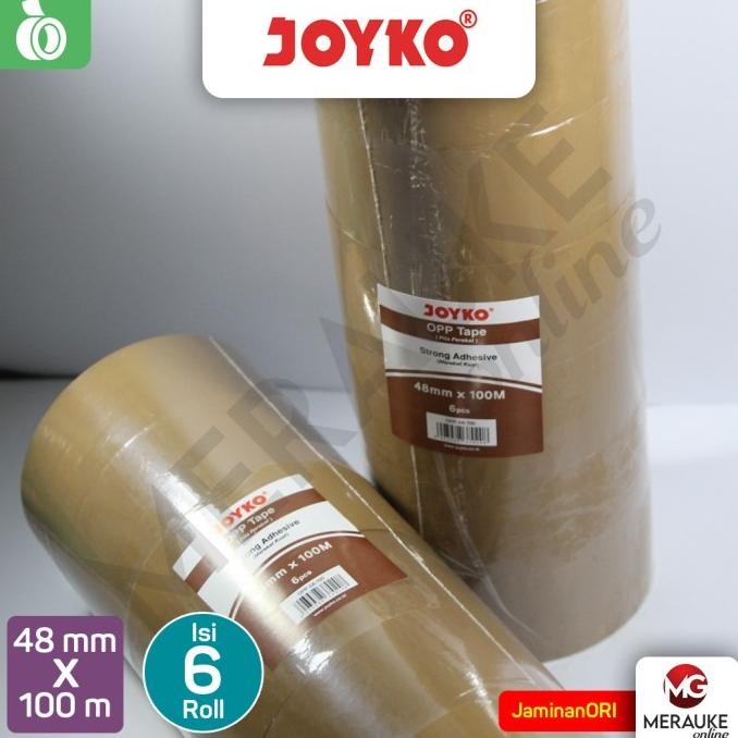 

Sale Opp Lakban Coklat Joyko 2A-100 48 Mm X 100 M (1 Slop: 6 Rol)
