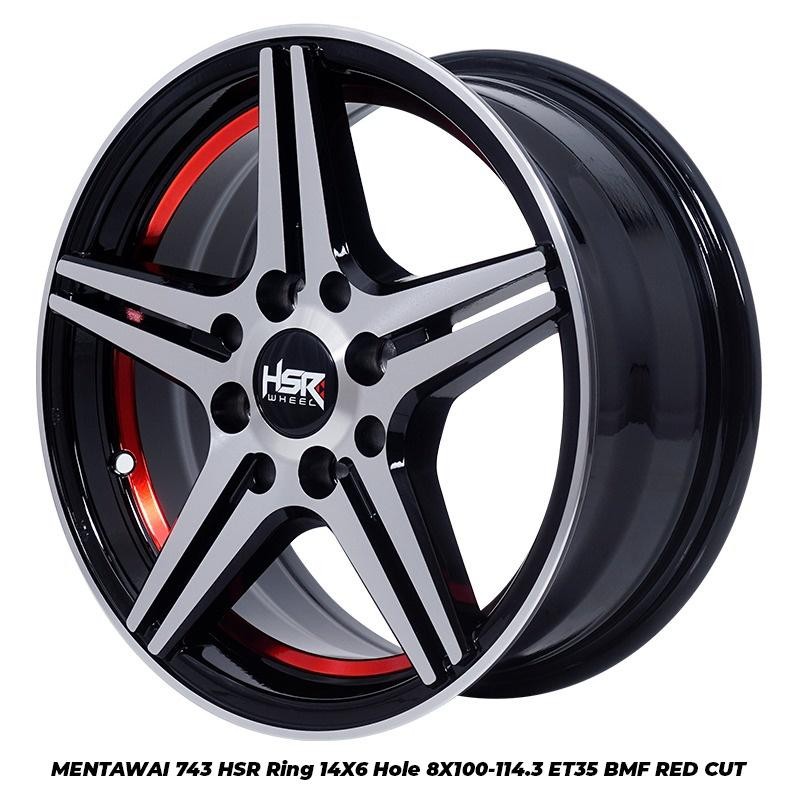 Velg Racing Hsr Mentawai R14 Lebar 6 Baut 4 Untuk Brio, Avanza, Ayla,Agya R14