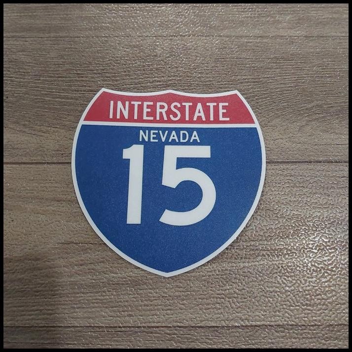 

TERBARU STICKER COUNTRIES INTERSTATE NEVADA 15 USA !