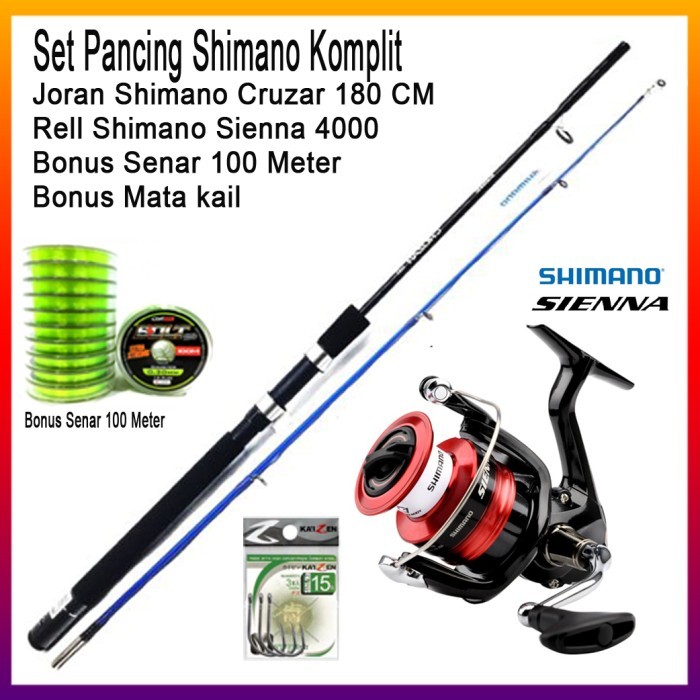 PROMO Set Pancing Shimano Sienna 4000 FG dan Joran 180 CM Original