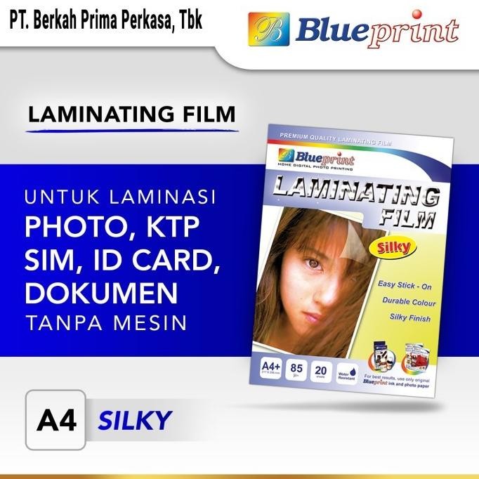 

sale! kertas film laminating a4 blueprint laminating silky cold - 20 lembar