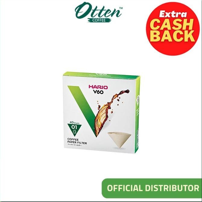 

sale! hario - v60 coffee paper filter vcf-01-40m - kertas saringan kopi