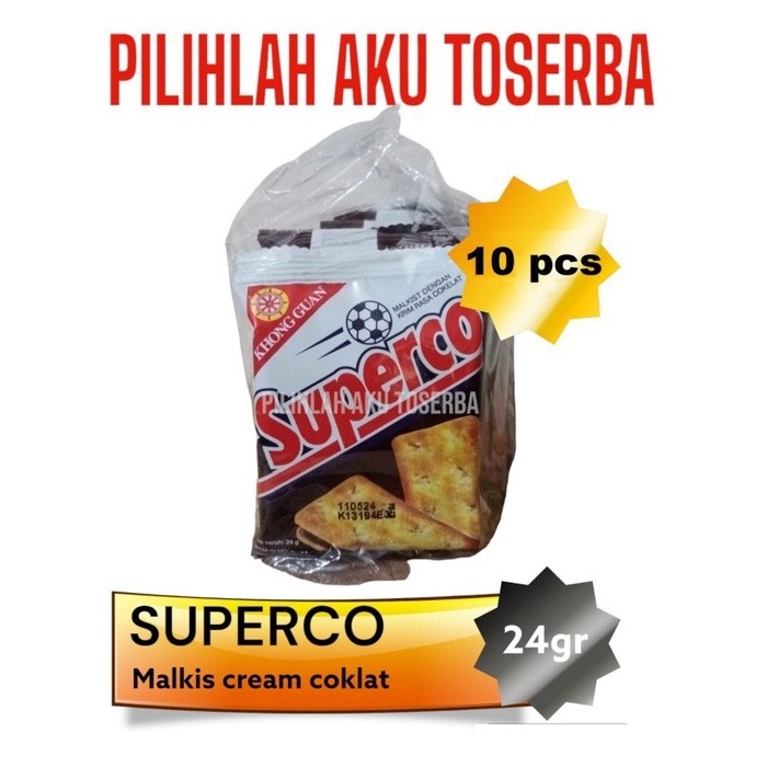 

Biskuit Khong Guan SUPERCO RENCENG Malkist Cokelat - ( HARGA 1 DUS )