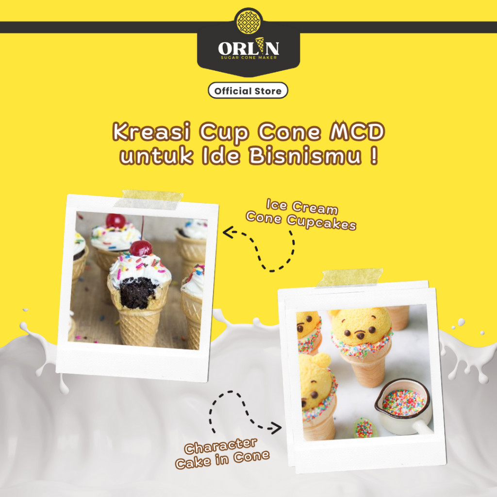 

ORLIN Paket Bisnis Wafer Cup Cone McD Ice Cream 600pcs