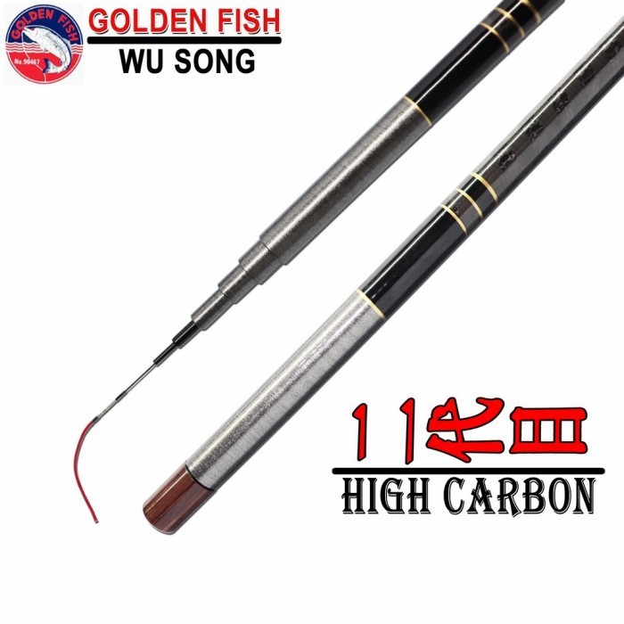 Pancing Joran Tegek Carbon Golden Fish Wu Song 360 450