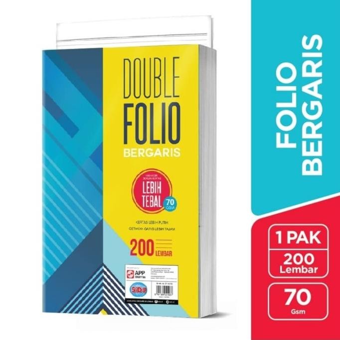 

sale! kertas double folio bergaris 200 lembar 70 gr sidu