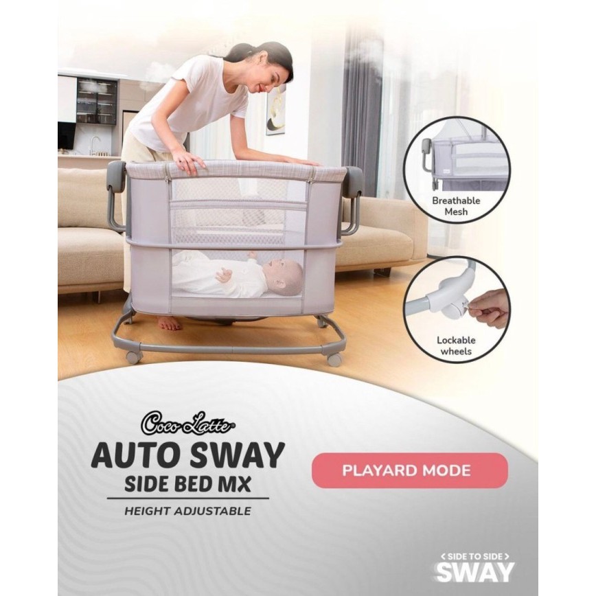 Cocolatte Auto Sway Swing Sidebed MX - Box Tidur Bayi Ayun Elektrik