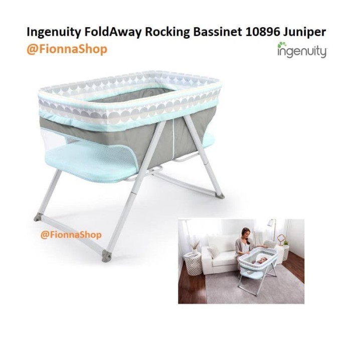 Baby Box Ingenuity FoldAway Rocking Bassinet 10896 Juniper