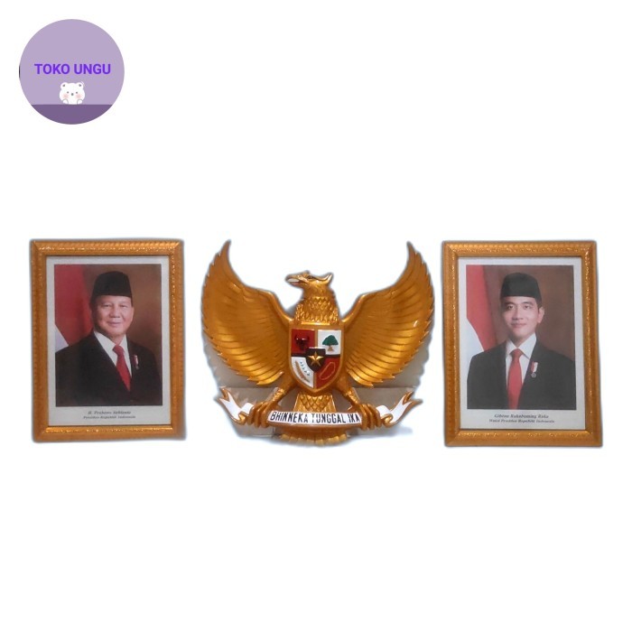 Figura / Bingkai foto Presiden dan Wakil + lambang Garuda