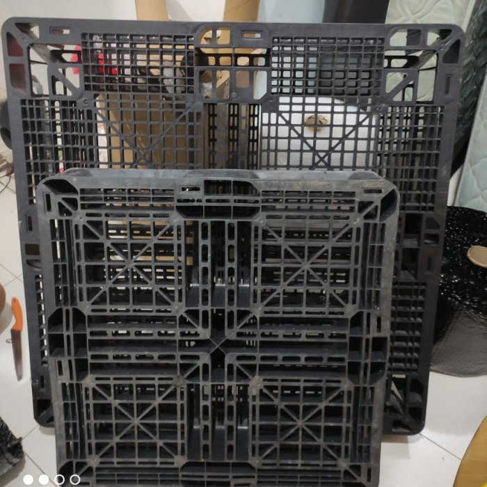 

PROMO! GROSIR MURAH Pallet plastik 74x74x13cm bahan tebel palet bekas