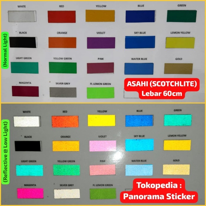 

ASAHI Scotchlite Sticker Reflective lebar 60cm x 45 meter (1 Roll)