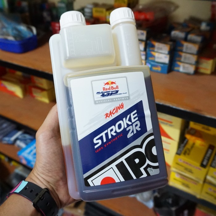 Kualitas terbaik] Oli Samping Vespa Ipone Stroke 2R Racing 1 Liter