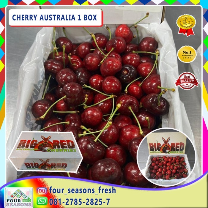 

GRADE A BUAH CHERRY SUPER 1 BOX BERAT 2 KG JUMBO MANIS