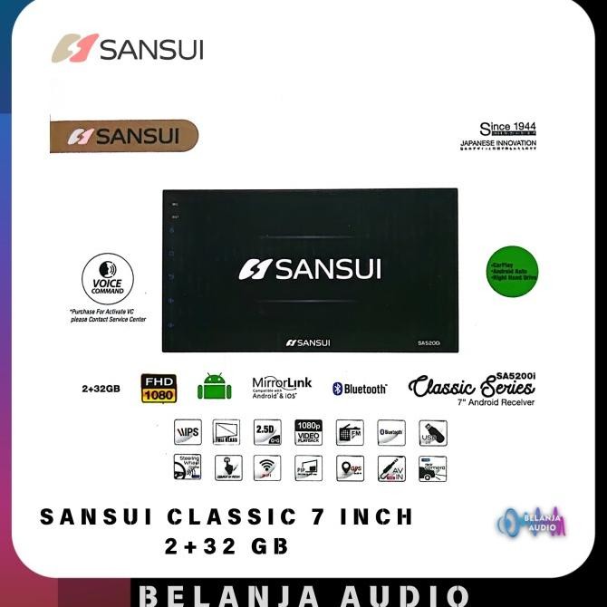 READY STOCK HEAD UNIT ANDROID 7 INCH SANSUI CLASSIC SERIES 2/32 GB 