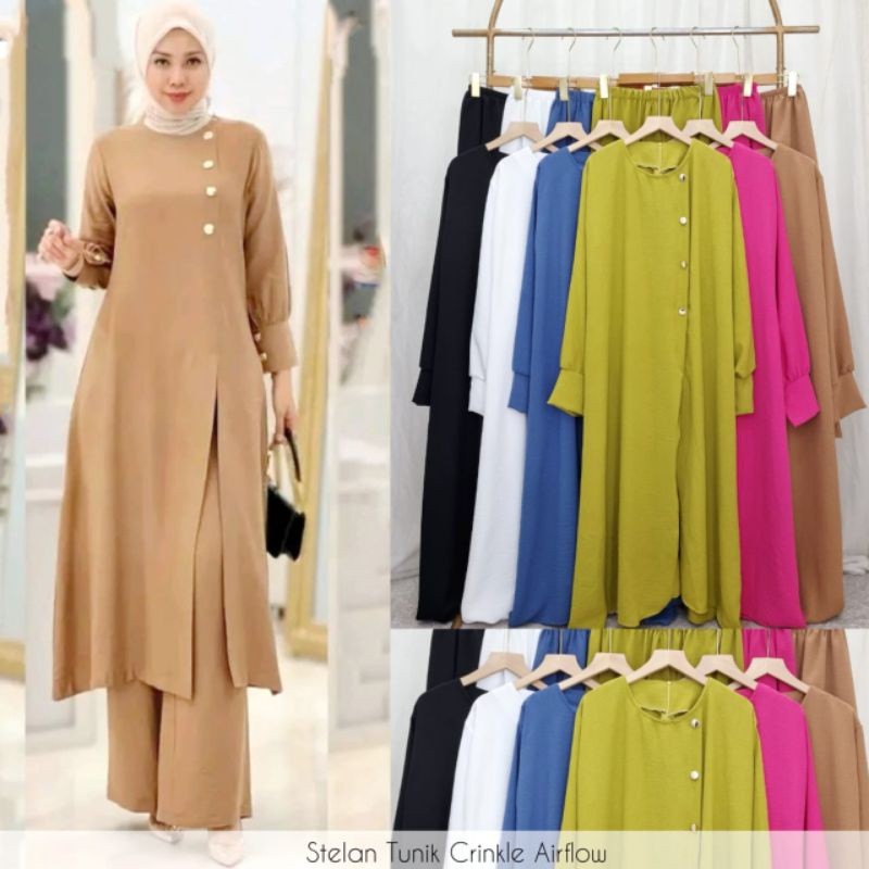 REVINA TUNIK/SETELAN LONG TUNIK TERBARU/JUMBO LD 120CM