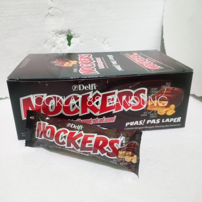 

Delfi Nockers 35gr Isi 24 pcs Cokelat Kacang Karamel Nougat 24pcs X35g