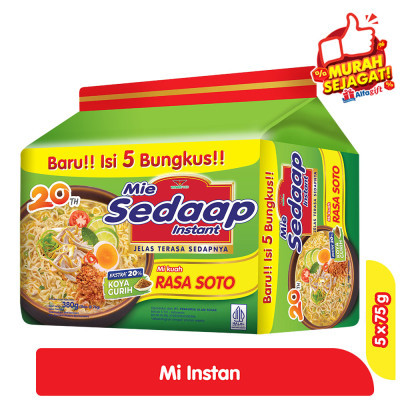 

Sedaap Mi Instan Soto 5 x 75 g