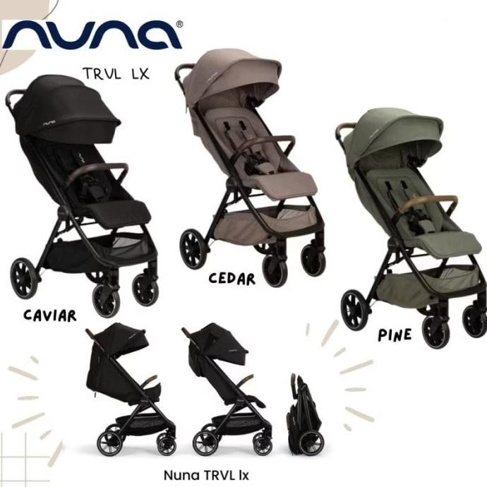 Stroller Nuna Trvl LX / Stroller Baby Nuna Kabin Size included Bag & Rain Cover