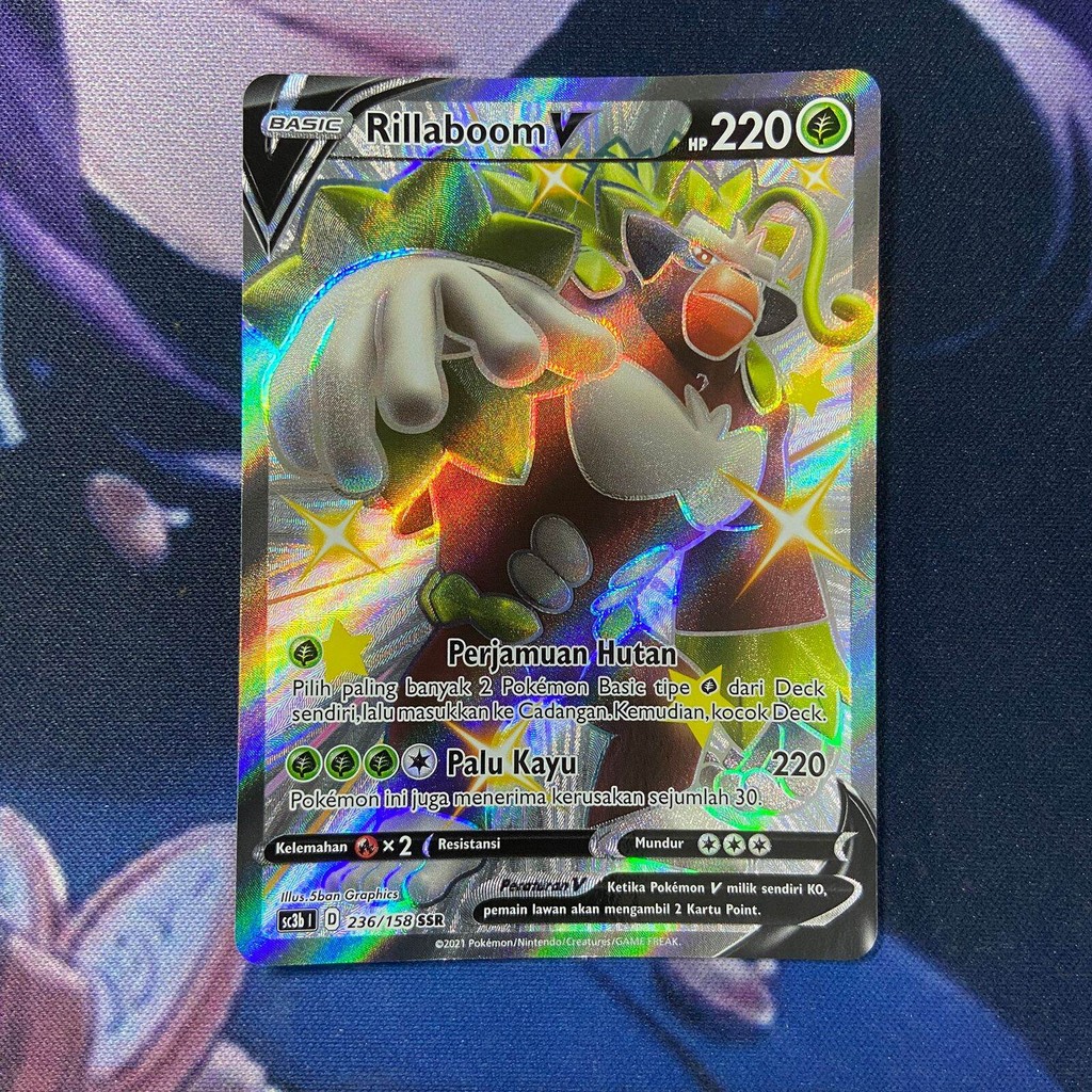 pokemon (ID) rillaboom v - SC3b 236/158 - SSR