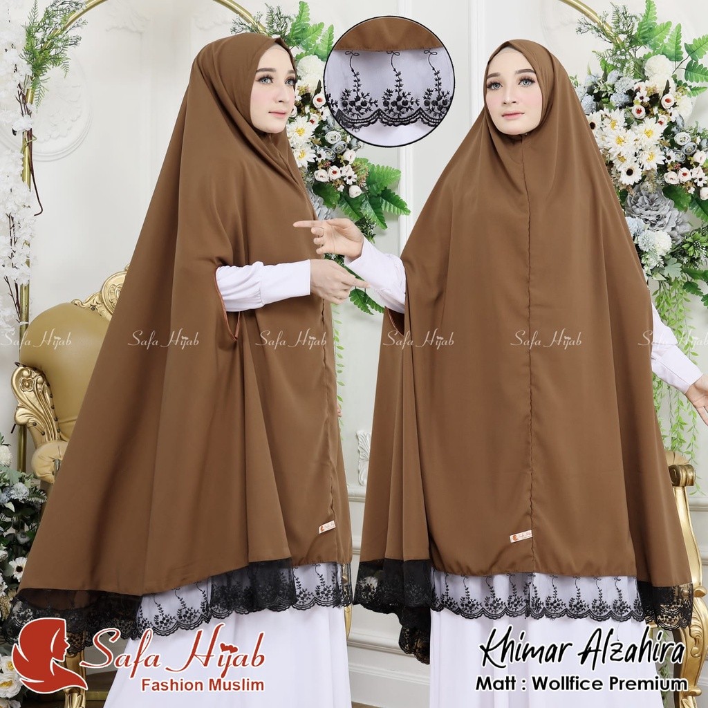 KHIMAR ALZAHIRA HIJAB SYARI RENDA JILBAB INSTAN SYARI WOLFIS PREMIUM SAFA HIJAB