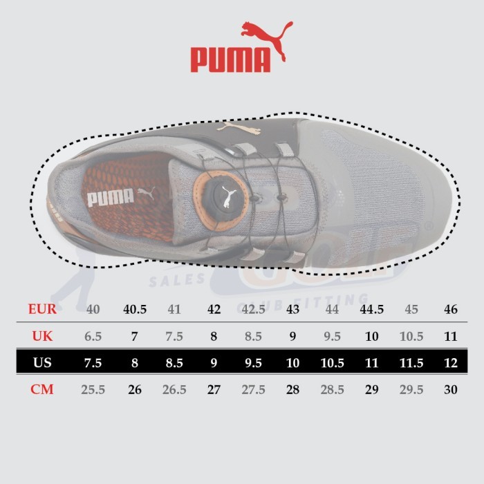 Murah Sepatu Golf Puma IGNITE FASTEN8 Disc / Boa - Gold / Black - Original Non COD