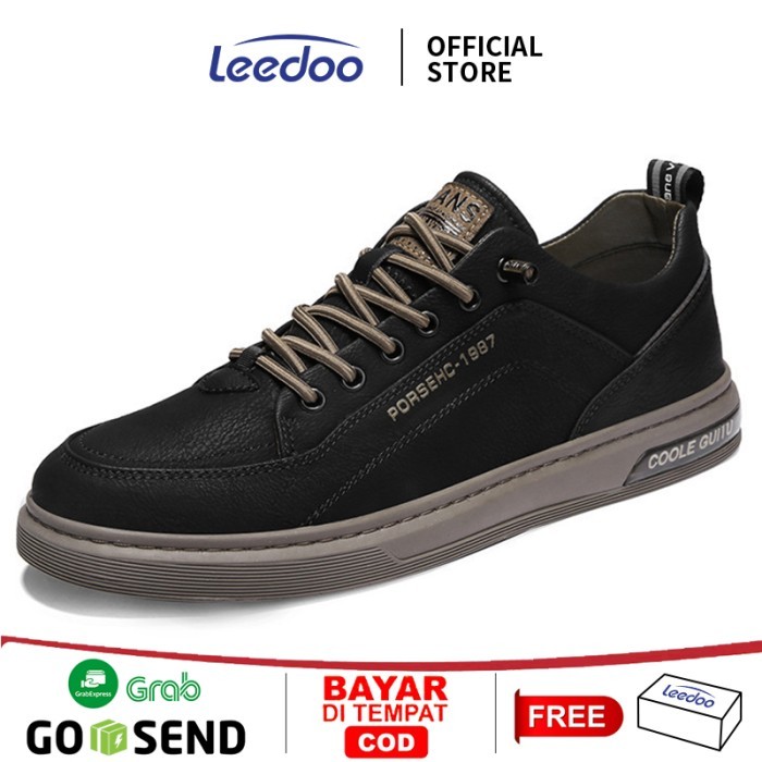 Leedoo Sepatu Casual Sneakers Pria Sepatu Formal Kulit Pria MC421