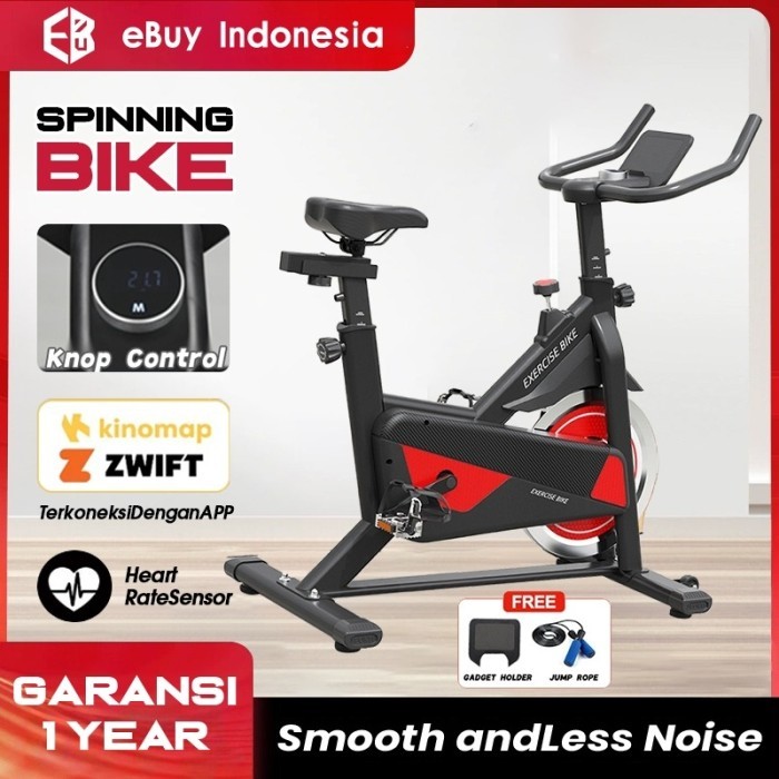 Murah Spinning Bike With Zwift Exercise Bike Home Spinning Bike LCD Monitor Adjustable Seat Exercise