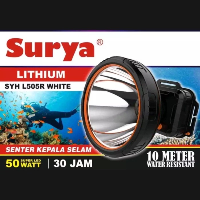 Diskon Senter Kepala 50 Watt 50W 50Watt Selam Atau Diving Merk Surya
