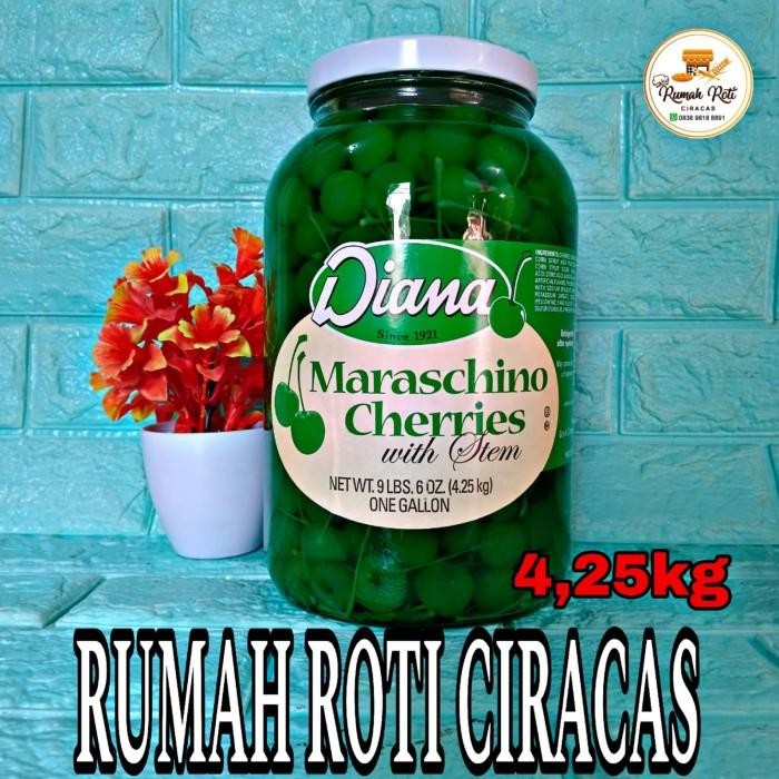 

Cherry Hijau No Chery Ijo Ani Maraschino Buah Ceri Tangkai Green Cery Terlaris 100 % Original