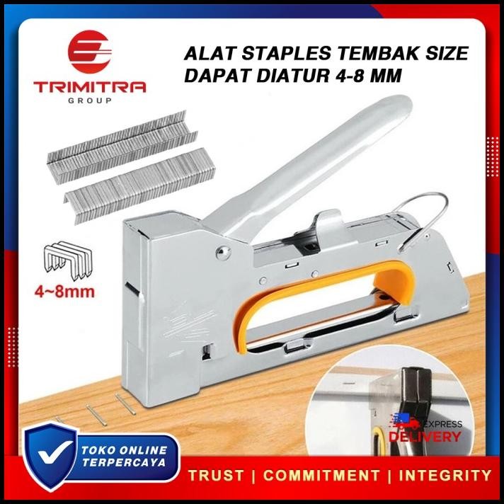 

Staples Tembak Staple Gun Tacker Jok Motor Steples Stepler Tembak Top