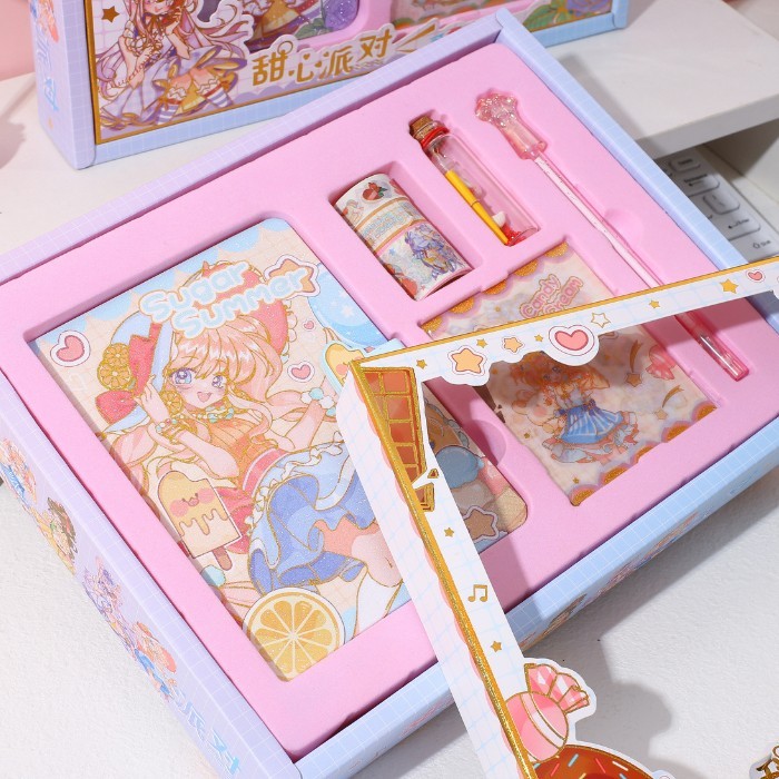 

7In1 Gift Set Paket Jurnal Set Diary Magnetic Notebook Souvenir 1962