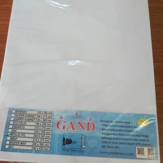 Amplop Putih F4 Folio Eallem 100Gram Pa 100 Lembar