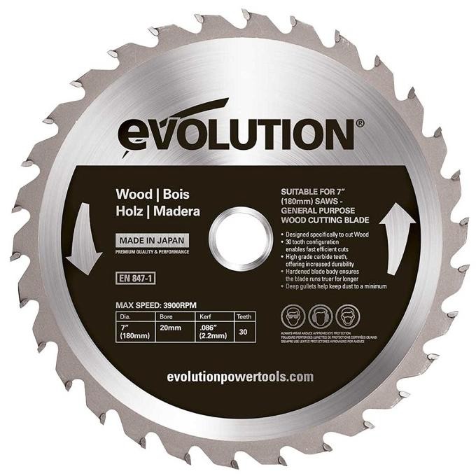 Circular Saw Blade EVOLUTION 180mm Mata Pisau TCT 7 Inch Potong Kayu