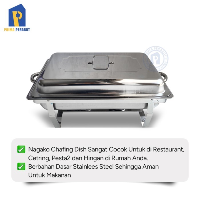 Wadah Prasmanan Panci Prasmanan Chafing Dish Fast Food Serving Dish Jumbo Stainless