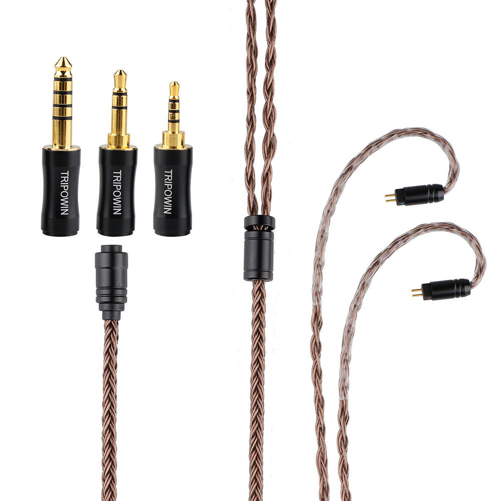 TRIPOWIN AMBER High-purity 32AWG OFC 3-in-1 Modular Upgrade IEM Cable