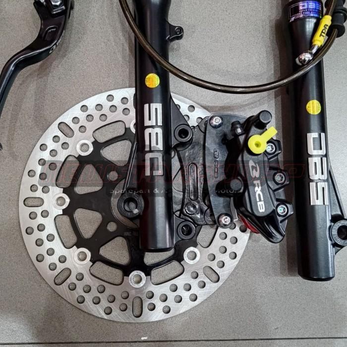 Paket Full Set Master Rem Rcb E3 12.7Mm Kanan Kiri + Kaliper 2 Piston + Selang 90Cm + Handgrip + Dis
