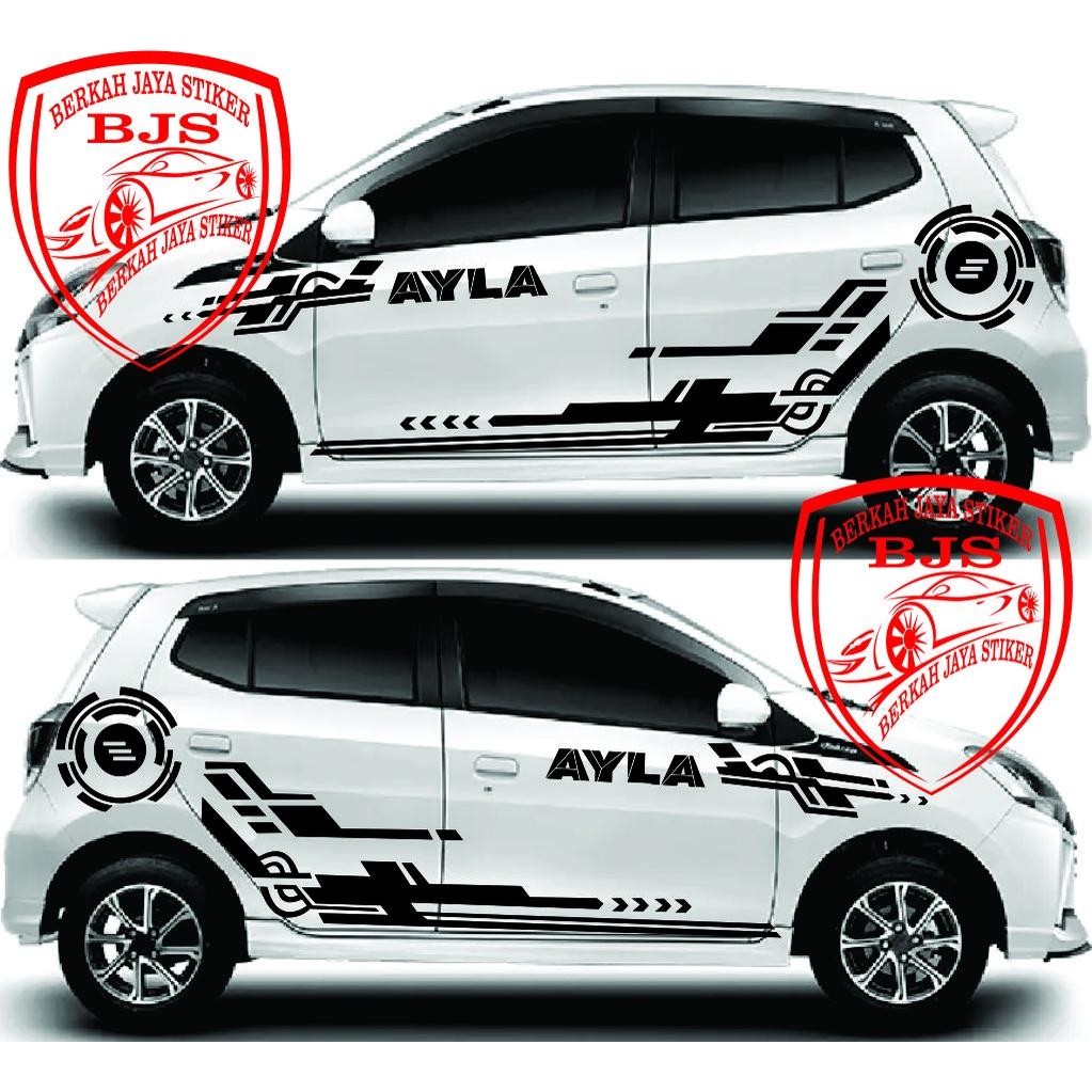 New Sticker Stiker Mobil Ayla Striping Sticker Mobil Daihatsu Ayla Brio March Agya Sirion Custom Tex