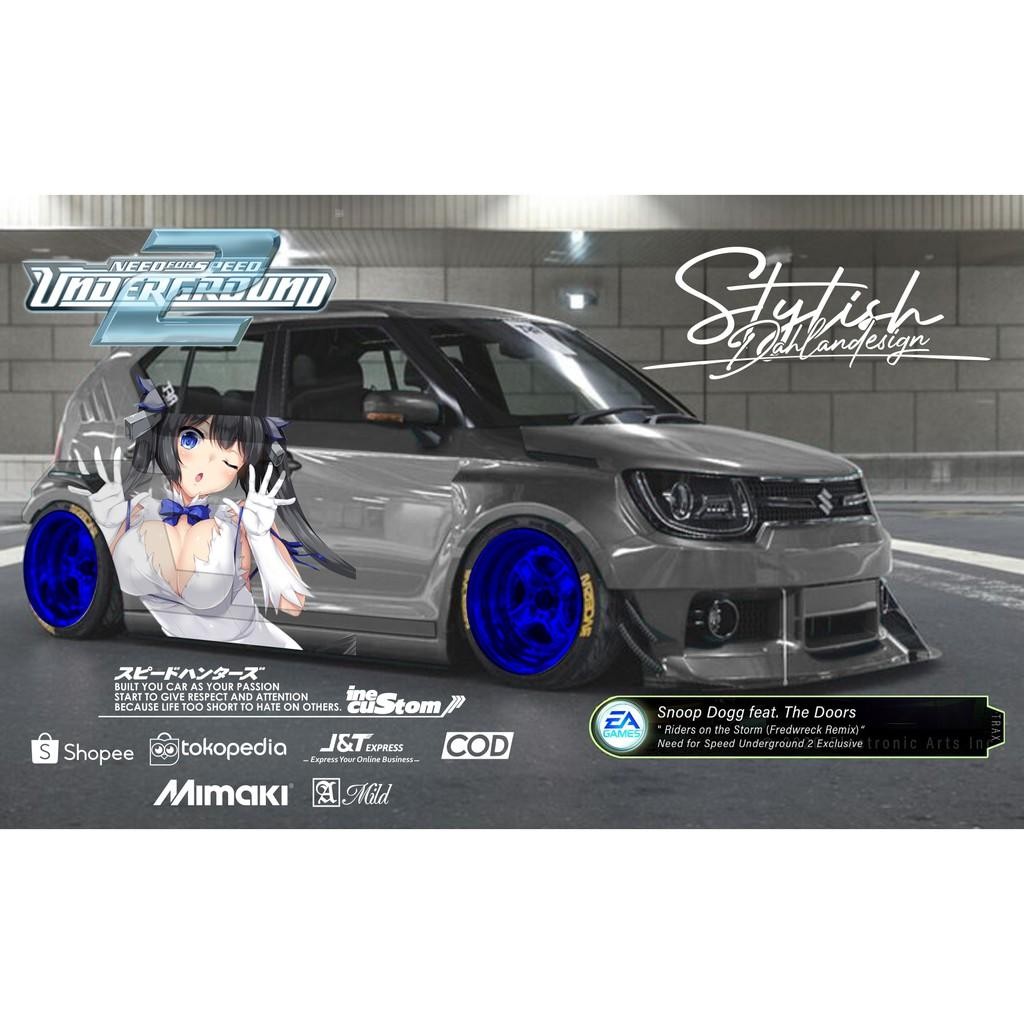 Decal Mobil Avanza Jazz Brio Ayla Swift Ignis Yaris Stiker Mobil Anime Jepang