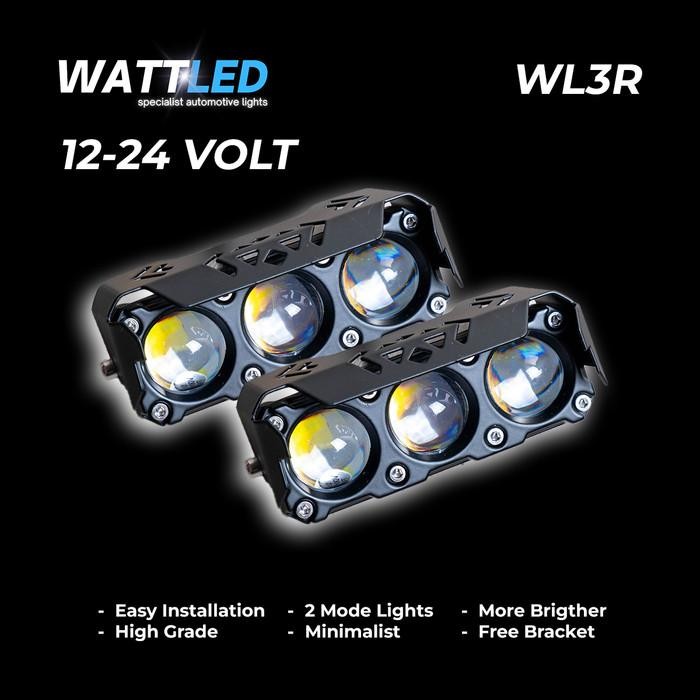 Mini Projie 3 Mata Wattled Wl3R 2 Warna 1 Sets Terbaru 100 % Original