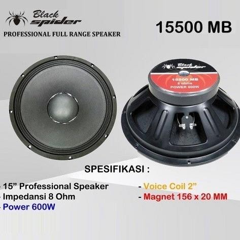 @@@@] Speaker Black Spider 15" 15500MB 15500 M Original 15 inchi VC 2"inch 600W 8R Profesional Speak